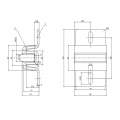 GS-03 WM Elevator Parts Soulevez la chaussure de guide pude épaisse du type de voiture commune avec une piste creuse et une doublure 16 mm